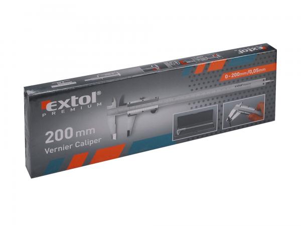 EXTOL PREMIUM Meradlo posuvné kovové 200mm, rozlišenie 0,05mm 3422