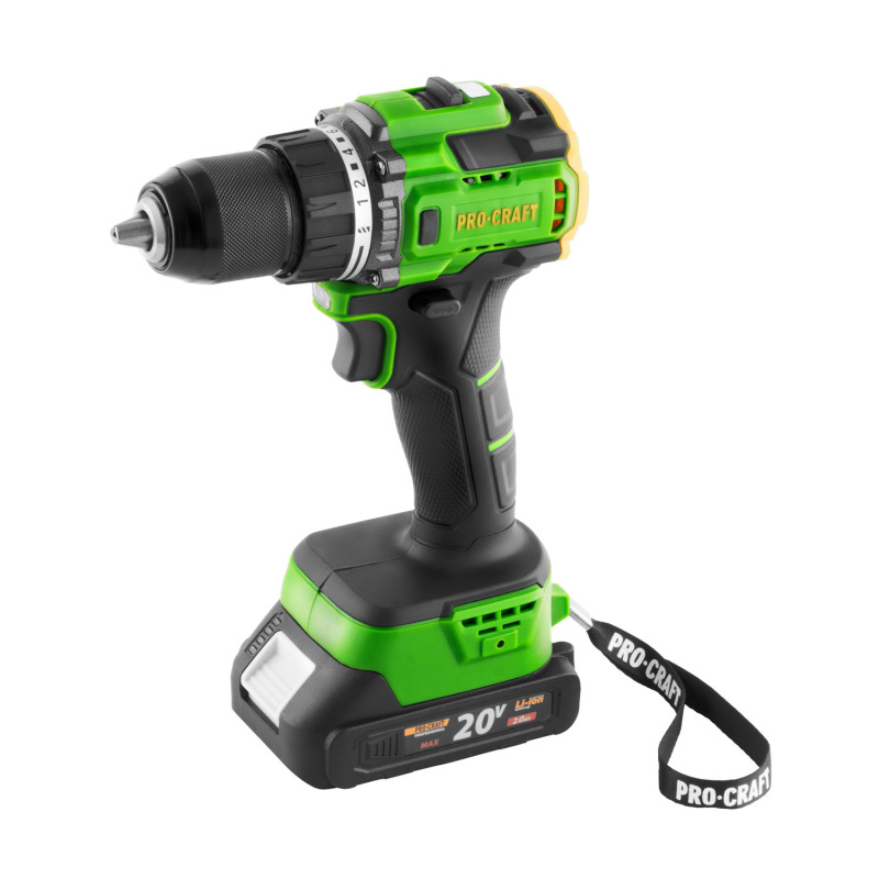 PROCRAFT Aku vŕtací skrutkovač 20V PA18LiH so sadou bitov SPA18LiH-1B-C/BS-37 5