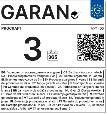 PROCRAFT Priemyselný vysávač 1400W, 30L VP1400 6
