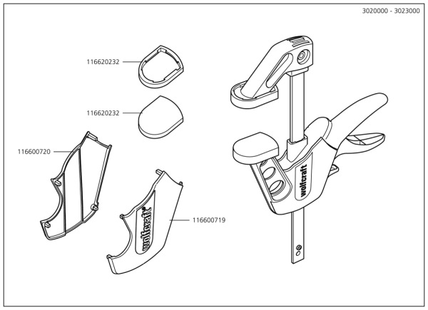 Wolfcraft Zvierka jednoručná EHZ Easy 75-500 upínacia sila - 90kg, wolfcraft 3023000 5