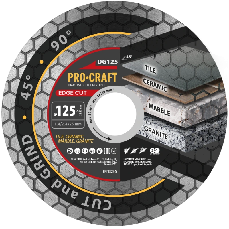 Diamantový kotúč Edge Cut Procraft DG125
