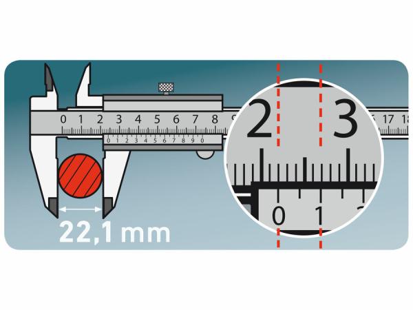 EXTOL PREMIUM Meradlo posuvné kovové 200mm, rozlišenie 0,05mm 3422