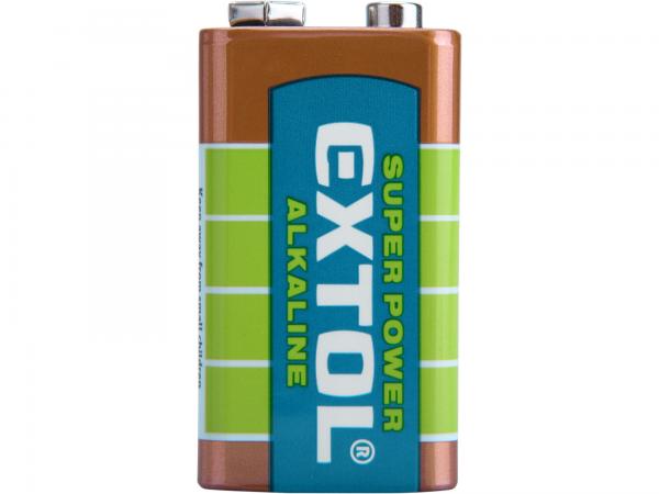 EXTOL Batéria alkalická, 9V, typ 6LR61 42016