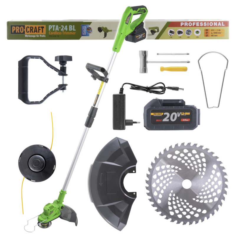 PROCRAFT Aku vyžínač 20V PTA24 BL