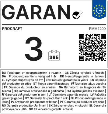 PROCRAFT Stavebná miešačka 1400W PMM2200 7