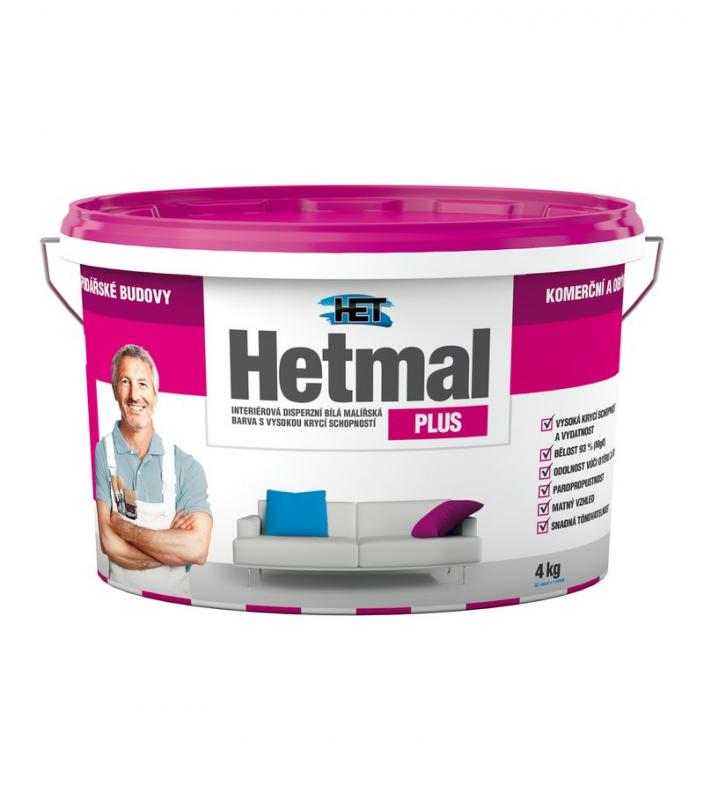 Farba Hetmal Plus biela 1,5kg 12-18m2