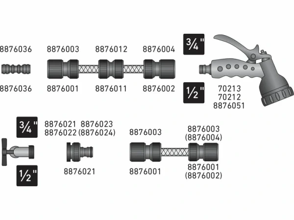EXTOL PREMIUM Rýchlospojka na hadice mosadzná, obojstranná 8876036 1