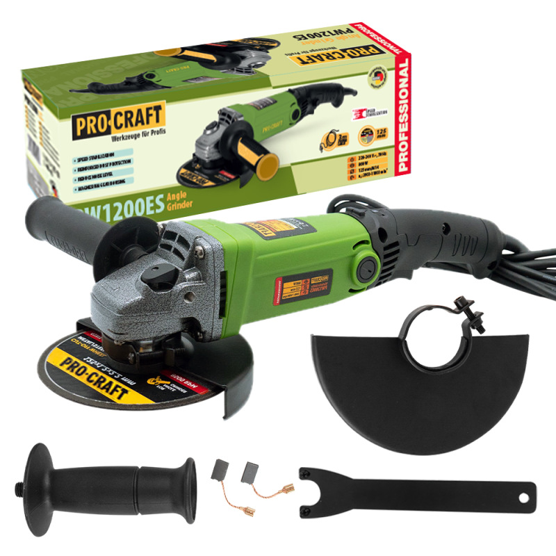 PROCRAFT Uhlová brúska 125mm 860W PW1200ES
