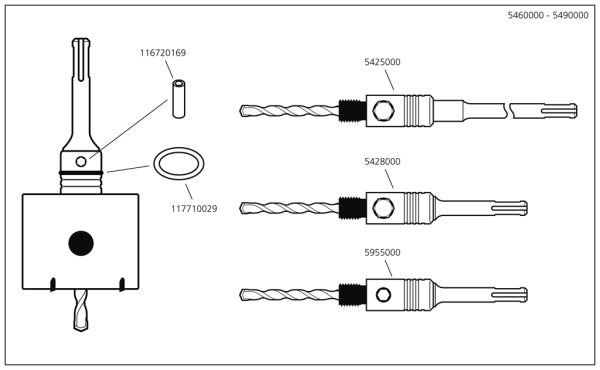 Wolfcraft Korunka vŕtacia HM s SDS-plus s adaptérom ø 50mm hl. - 46mm, wolfcraft 5459000 2