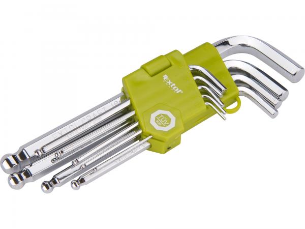 EXTOL CRAFT 
Kľúče imbusové s guľôčkou 9-dielna sada 66001