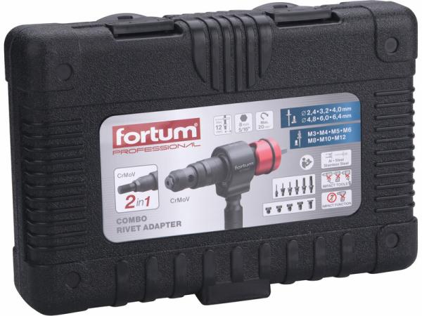 FORTUM Nadstavec nitovací na nity 2,4-6,4 a matice M3-M12 4770667 5