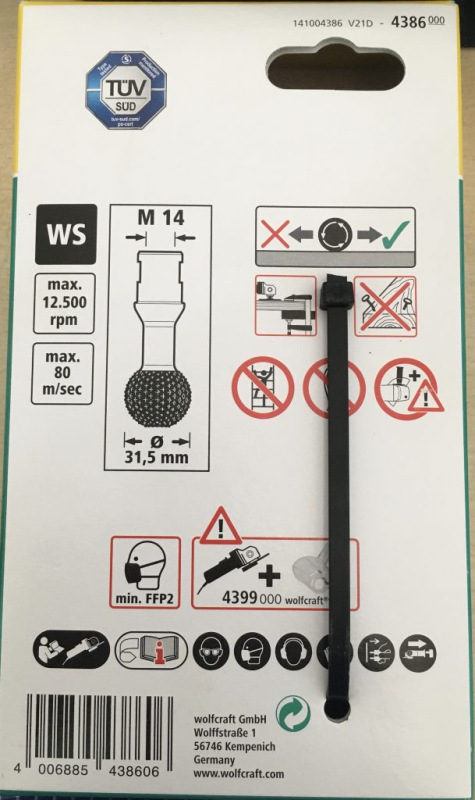 Wolfcraft Fréza kotúčová pre uhlovú brúsku ø 50mm, wolfcraft 4387000 1