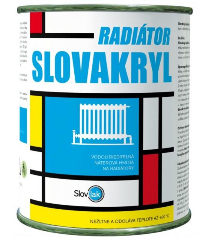 Farba Slovakryl biely radiator 0100 0,75kg
