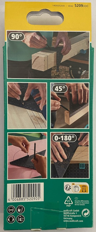 Wolfcraft Uholník merací a označovací VARIO 3D malý, wolfcraft 5209000 2