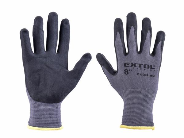 EXTOL PREMIUM Rukavice nylonové polomáčané 8" 8856680