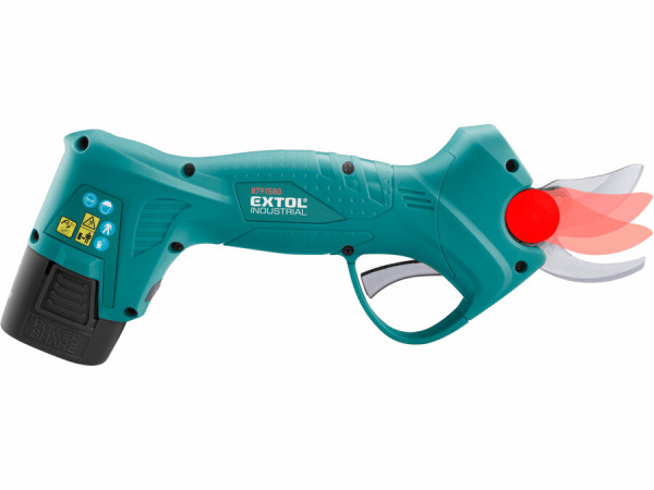 EXTOL INDUSTRIAL Aku Nožnice záhradnícke 16V SET 2x strihací nož 8791580 3