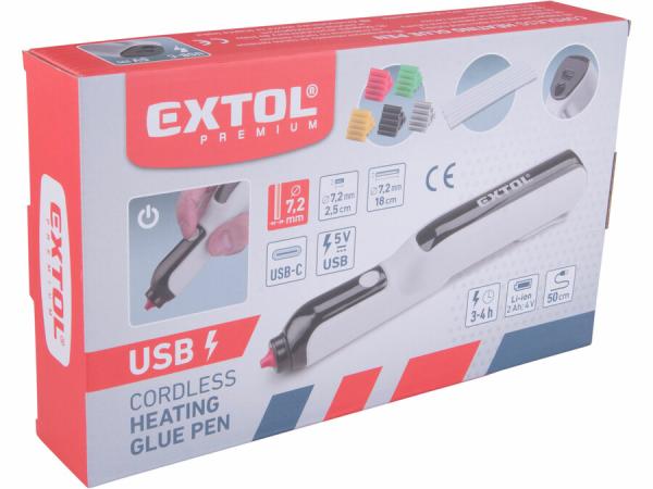 EXTOL PREMIUM Pero lepiace tavné akumulátorové 2Ah tyčinky Ø7,2mm 8891503 13