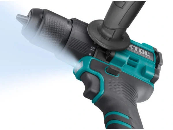 EXTOL INDUSTRIAL 8791806 Vŕtačka s príklepom aku Share20V, 1x 2Ah, 70Nm, bezuhlíkový motor 1