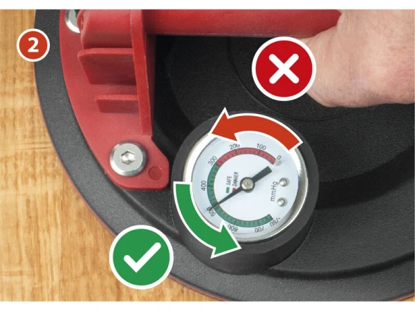 EXTOL PREMIUM Prísavka vákuová na obklad a dlažbu, 200mm, max. 130kg, manometer 8863110 3
