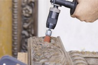 Wolfcraft Kartáč štetcový, nylónový, červený, so šesťhrannou stopkou ø 25mm, wolfcraft 1510000 1