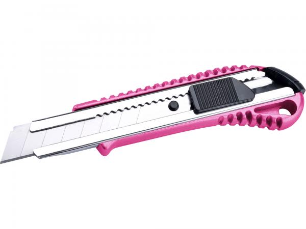EXTOL Nôž univerzálny olamovací, 18mm, ružová metalická farba, kovový 80059