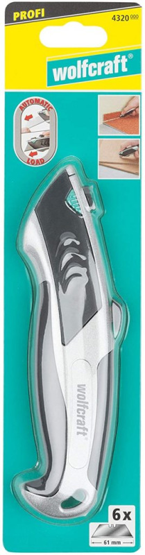 Wolfcraft Nôž s trapézovou čepeľou Profi Auto-Load so zasúvaním a zásobníkom na 6ks čepelí, wolfcraf 7