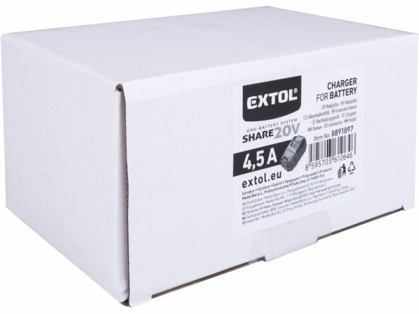 EXTOL PREMIUM NNabíjacka akumulátorov Share20V/4,5A, pre 889188x, 8891897 1