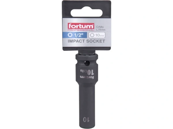 FORTUM 4703210 Kľúč nástrčný rázový, 1/2'', 10mm 1