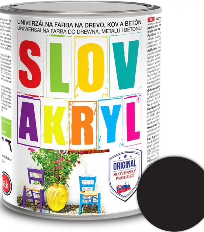 Farba slovakryl 01990 cierny
 0,75kg
