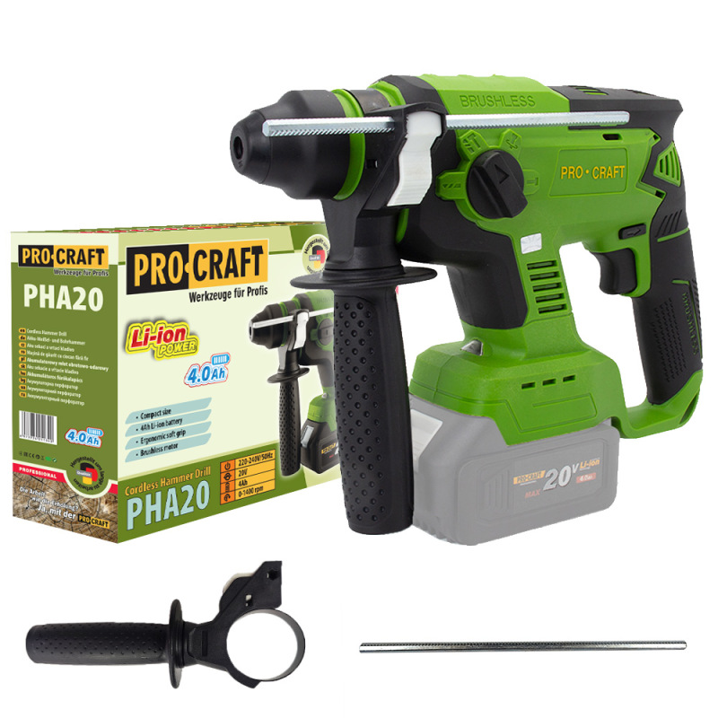 Kladivo vrtací aku Procraft PHA20 bez akumulátoru a nabíječky