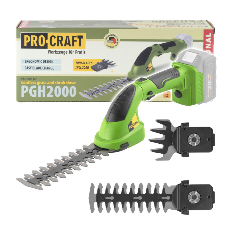 Akumulátorové nožnice na trávu Procraft PGH2000 (bez akumulátora a nabíjačky)