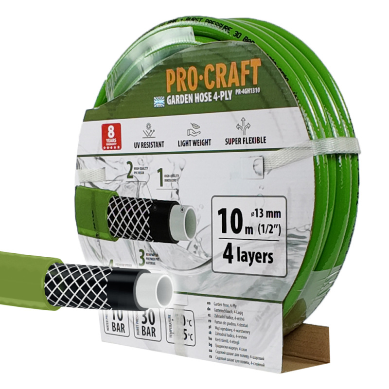 Záhradná hadica Procraft PR-4GH1310 4-vrstvová, 1/2" 10 m