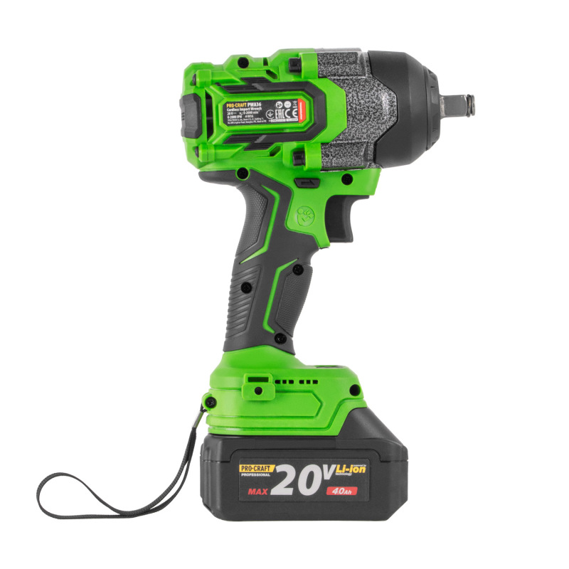 PROCRAFT Aku rázový uťahovák 20V 850Nm PWA36-1B-C 7