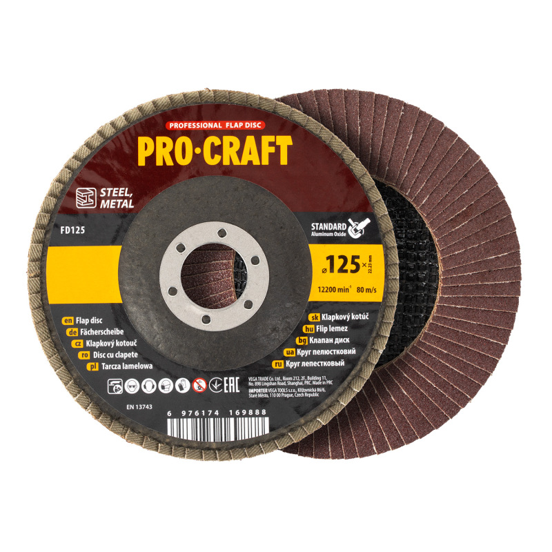 Laminovaný disk (korund) Procraft T27 FD125P60T27