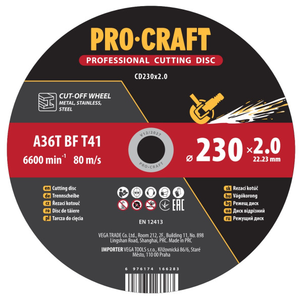 Rezný kotúč Procraft CD230x2,0
