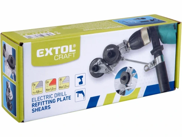 EXTOL CRAFT Nadstavec na strihanie plechu do vŕtačky, max. 1,2mm 913650 10