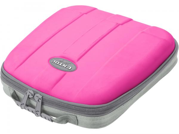 EXTOL Sada náradia 63-dielna, plastový kufrík ružový 6593