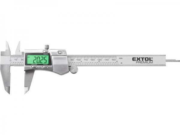 EXTOL PREMIUM Meradlo posuvné digitálne, 0-150mm, rozlíšenie 0,01mm, presnosť 0,03mm, 8825226