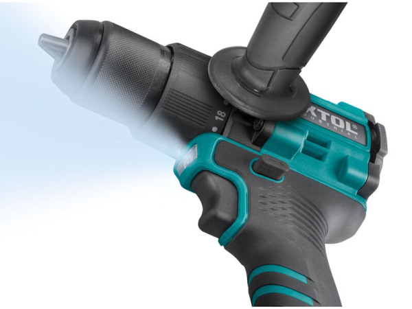 EXTOL INDUSTRIAL 8791804 Vŕtačka s príklepom aku Share20V, 2x 2Ah, 70Nm, bezuhlíkový motor 6