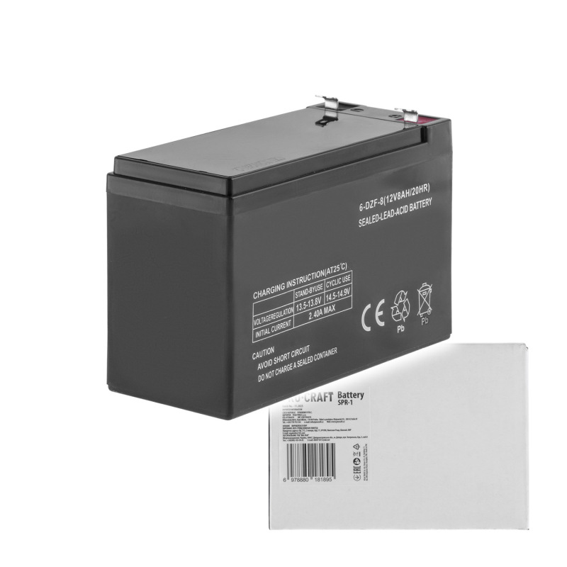 Olovenný akumulátor 12 V 8 Ah Procraft SPR-1