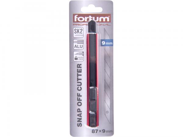 FORTUM Nôž univerzálny olamovací, 9mm, kovový, autostop, SK2 brit/14 segmentov 4780028