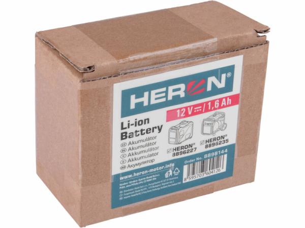 HERON Akumulátor pre elektrický štart, 12V/1,6Ah, Li-ion 8898144, pre 8896227, 8896235 1