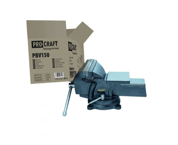 PROCRAFT Zverák s kovadlinou otočný 150 mm PBV150 6