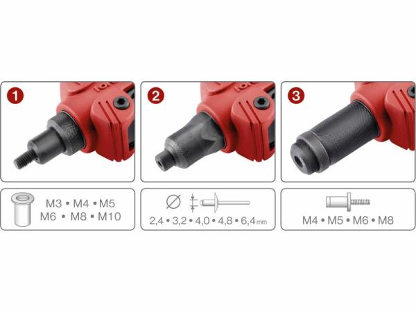 FORTUM Kliešte nitovacie 325mm na nity a matice M3-M10 a skrutky M4-M8 4770639 4