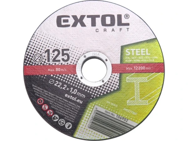 EXTOL CRAFT Kotúč rezný na kov 5ks, 125x1,0mm 106902