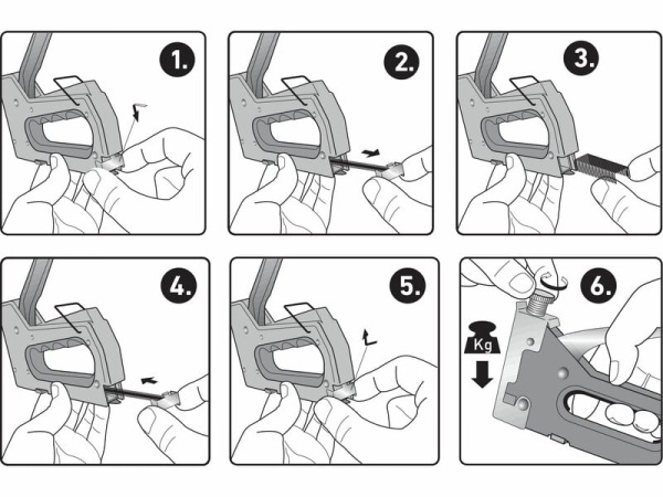 EXTOL CRAFT 9175 Pištoľ sponkovacia, hrúbka spony 0,7mm, dĺžka spony 4-14mm 2