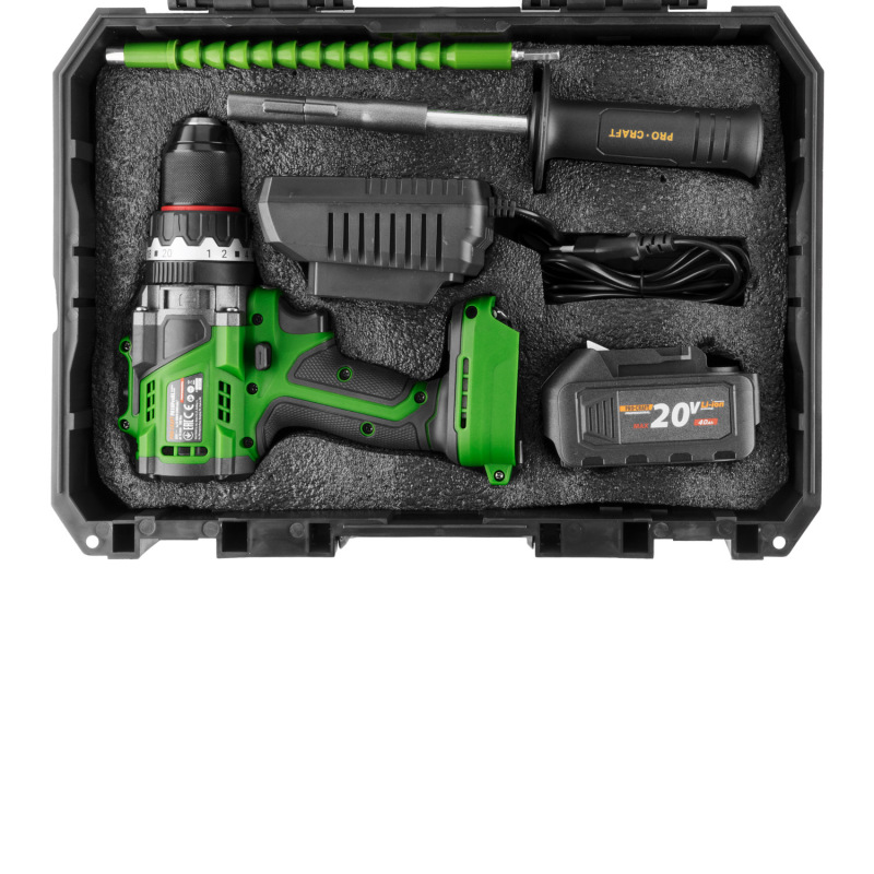 PROCRAFT Aku skrutkovač 20V PA18ProBL-1B-C 2