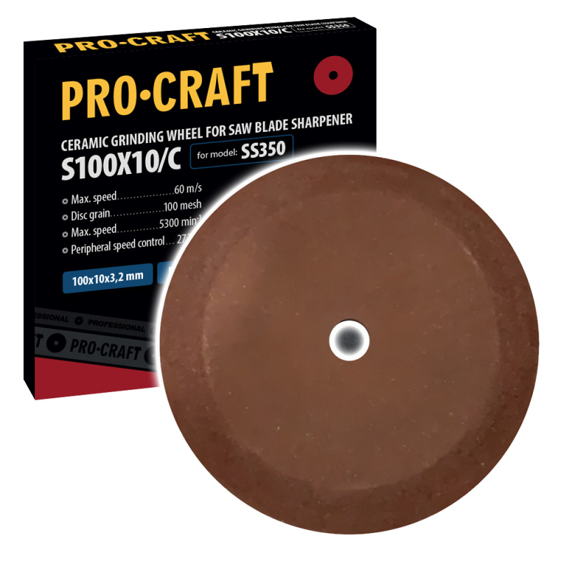 Brúsny kotúč pre pílové listy Procraft s100x10 / C / SS350