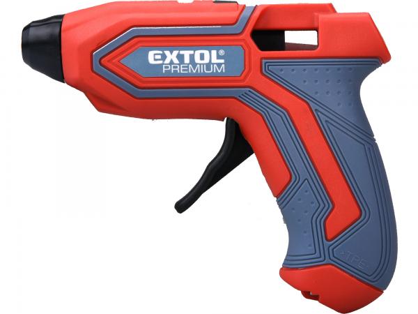 EXTOL PREMIUM Pištoľ lepiaca tavná akumulátorová, 4V/1,5Ah, tyčinka 7,2mm 8891500