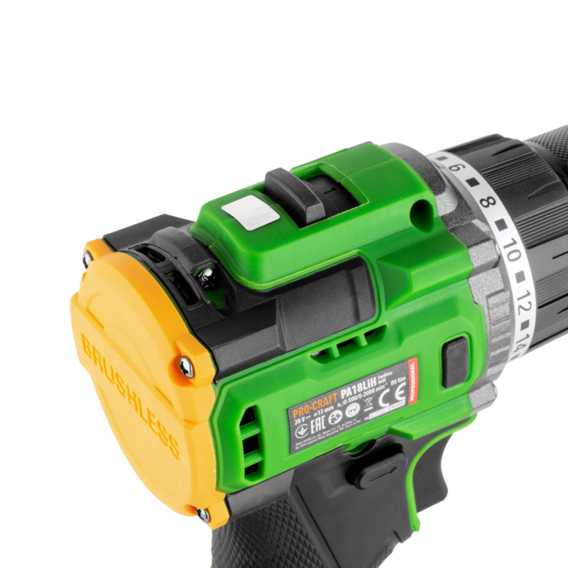 PROCRAFT Aku vŕtací skrutkovač 20V PA18LiH-1B-C 1